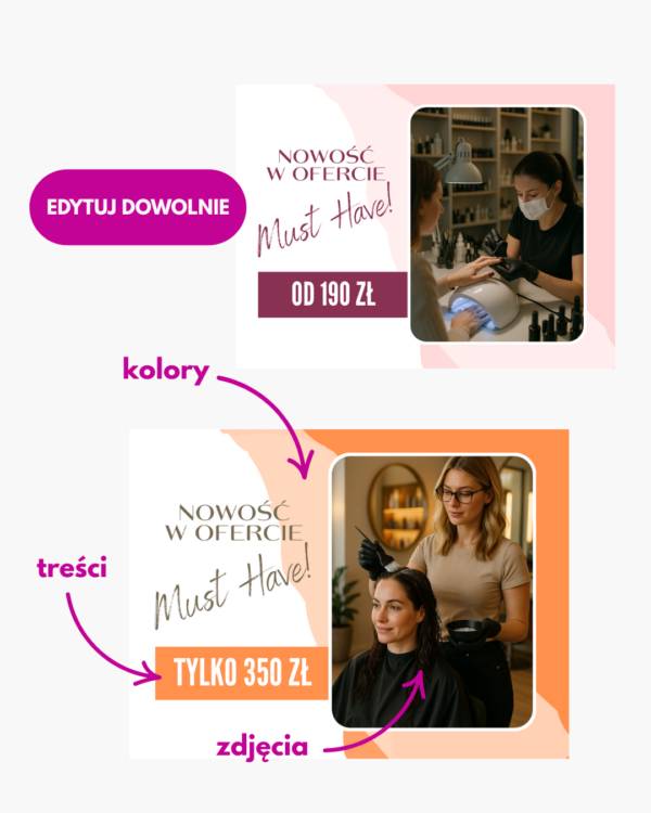 Gotowe Posty na Wizytówkę Google – Pakiet Beauty (10 szablonów) 9 - obrazek 2